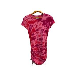 PINK Victoria's Secret Tie Dye Ruched Drawstring T-Shirt‎ Dress Casual Comfy